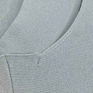[OLD&VINTAGE] Mame Kurogouchi Hole Knitted Top (PALE GREEN)