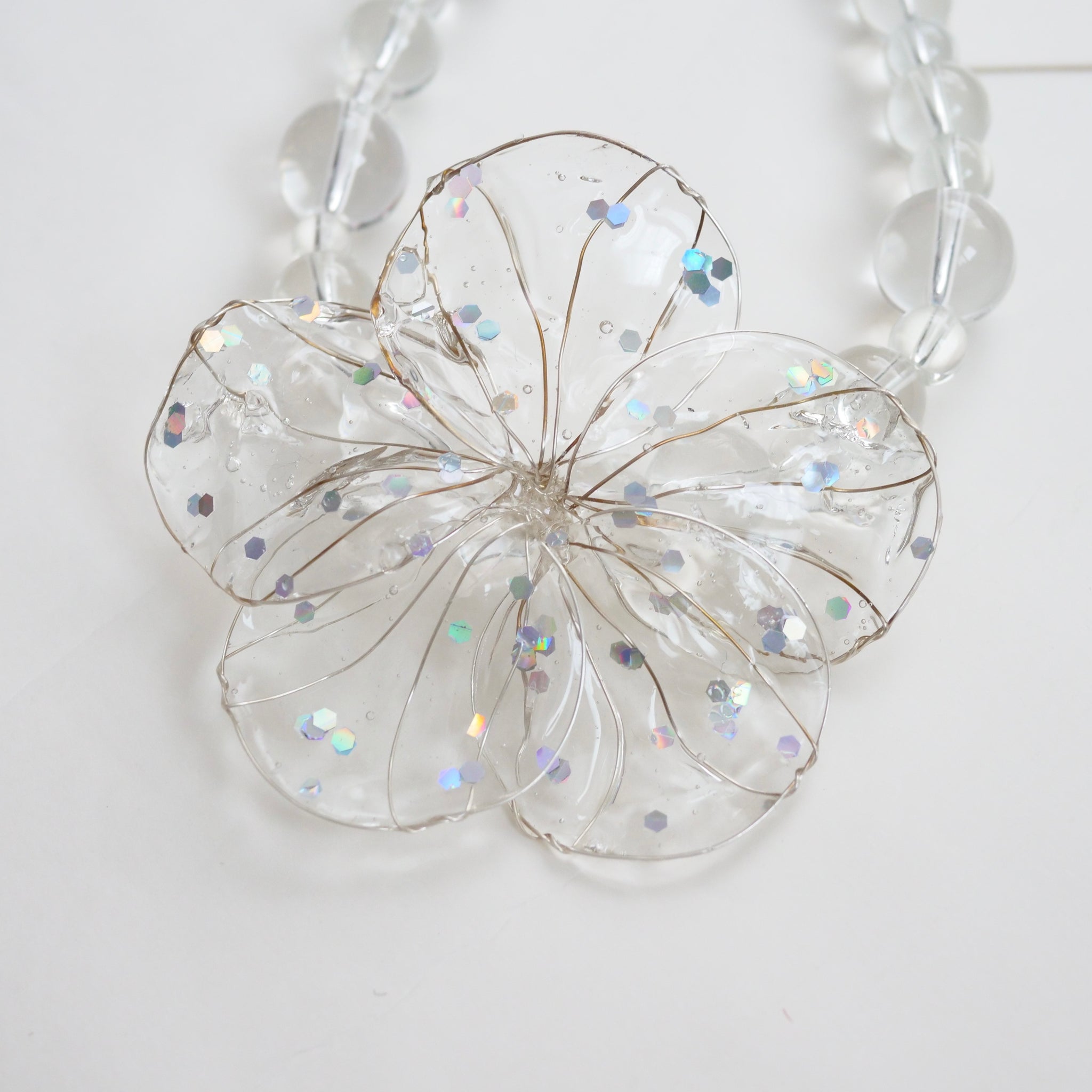SUSAN FANG　RESIN FLOWER CHORKER / CLEAR