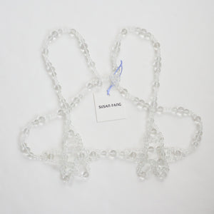 SUSAN FANG　GLASS BEAD-EMBELLISHED CROCHET BRA (CLEAR)