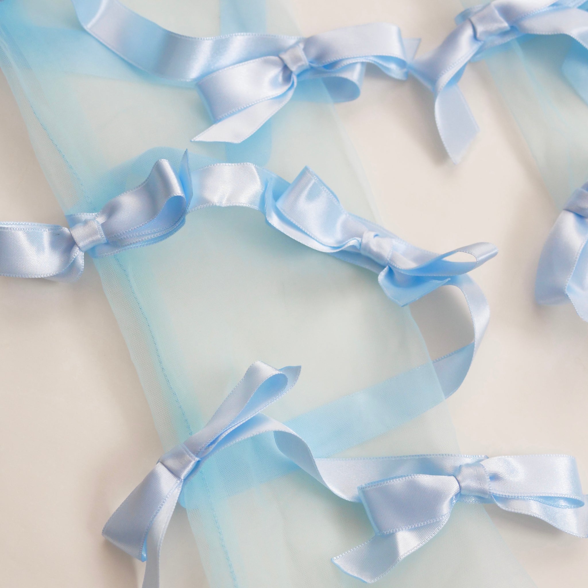 SUSAN FANG　RIBBON BOW GLOVES (BLUE)