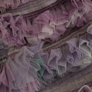 SUSAN FANG　ORGANZA SHIERED TULLE MIDI SKIRT