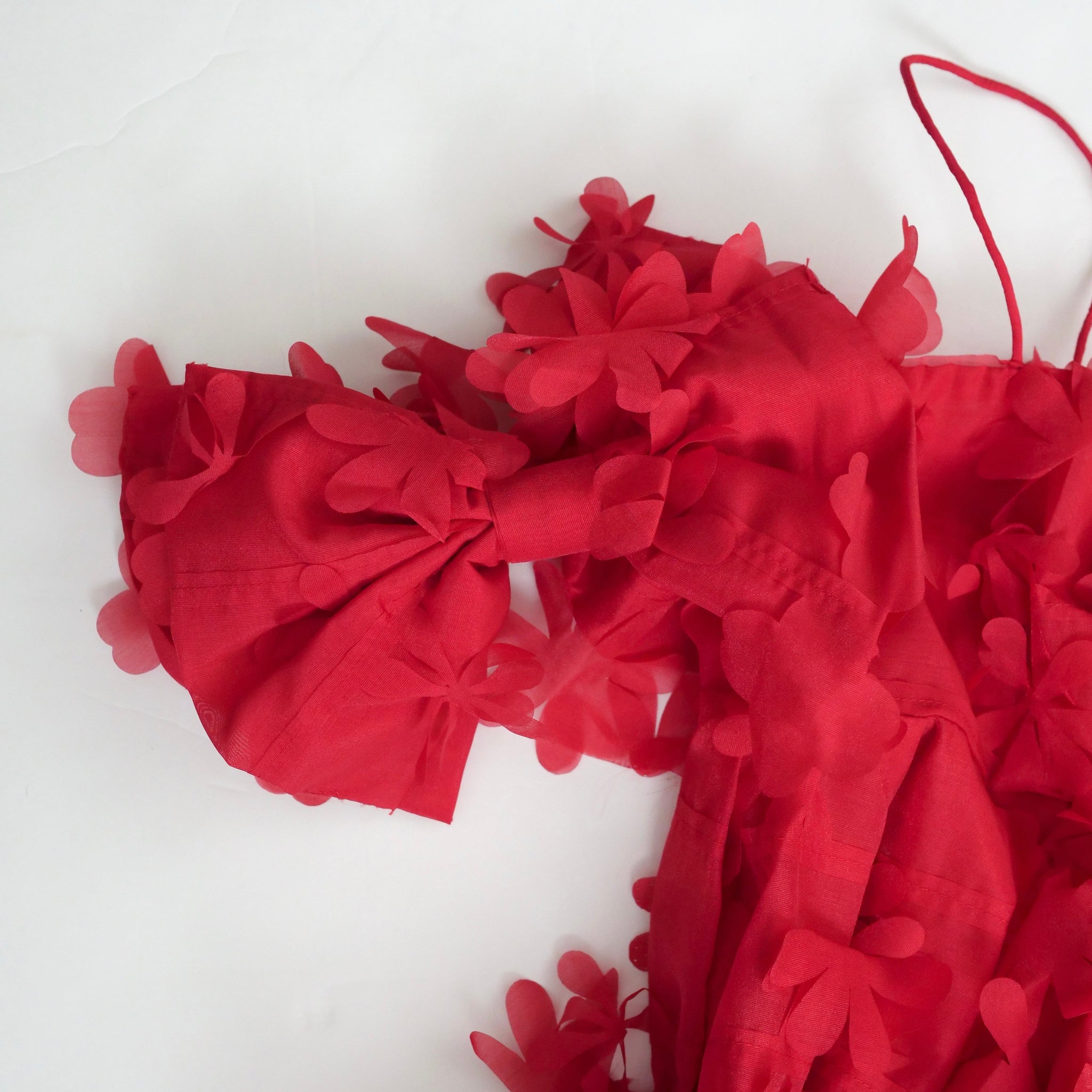 SUSAN FANG　BOW MIDI DRESS (RED)