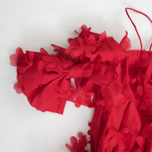 SUSAN FANG　BOW MIDI DRESS (RED)