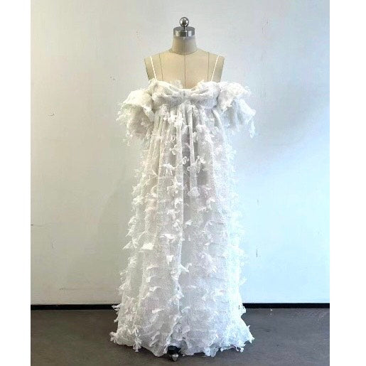 SUSAN FANG　BOW MAXI DRESS (WHITE)