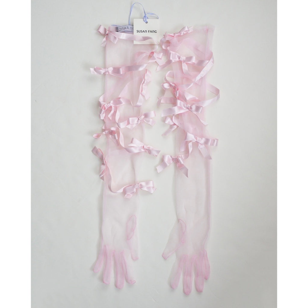 SUSAN FANG　RIBBON BOW GLOVES (PINK)