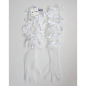SUSAN FANG　RIBBON BOW GLOVES (WHITE)
