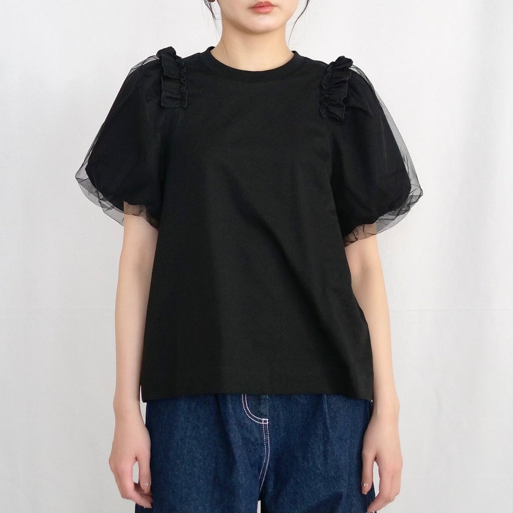 SIMONE ROCHA　 チュールレイヤーカットソー BLACK