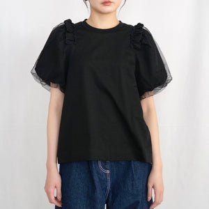 SIMONE ROCHA　 チュールレイヤーカットソー BLACK