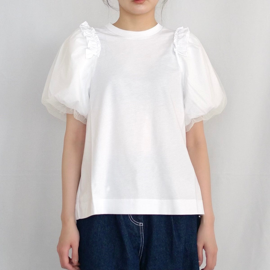SIMONE ROCHA　 チュールレイヤーカットソー WHITE