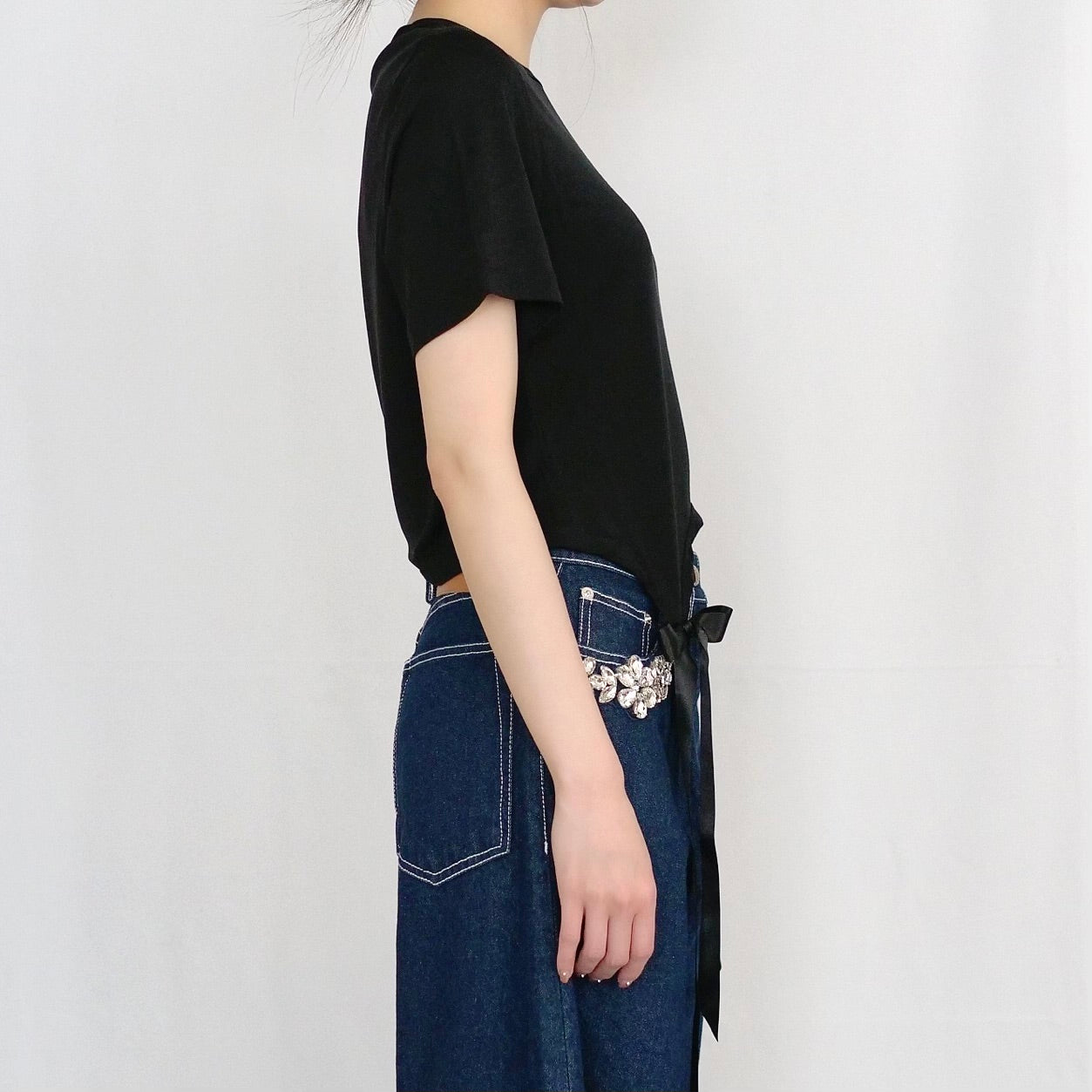 SIMONE ROCHA　 リボンカットソー BLACK