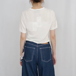 SIMONE ROCHA　 リボンカットソー IVORY
