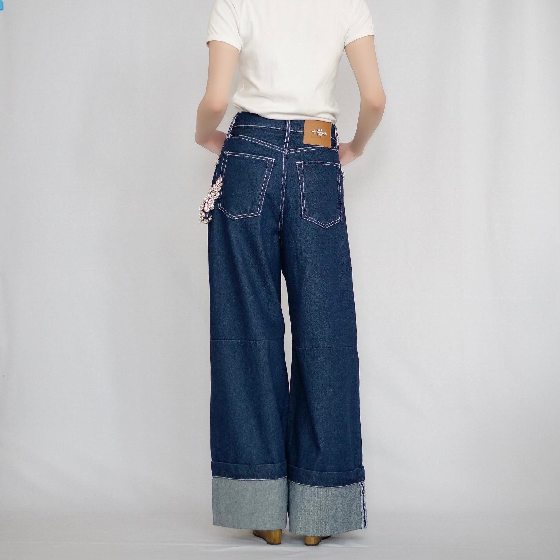 SIMONE ROCHA　ペインターバギーデニム / ビジュー2