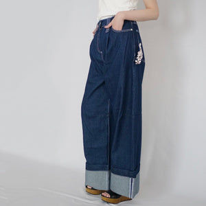 SIMONE ROCHA　ペインターバギーデニム / ビジュー1