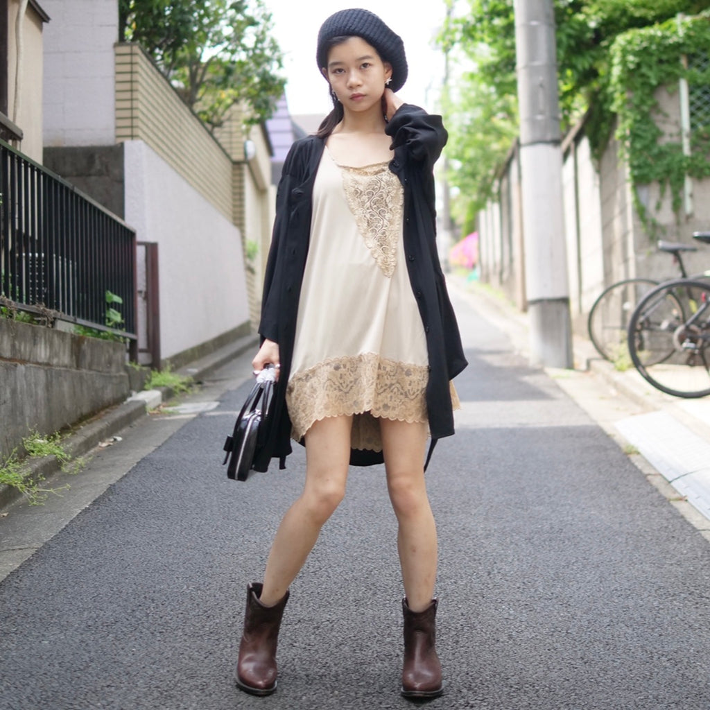 [OLD&VINTAGE]  N/Sレースブラウス