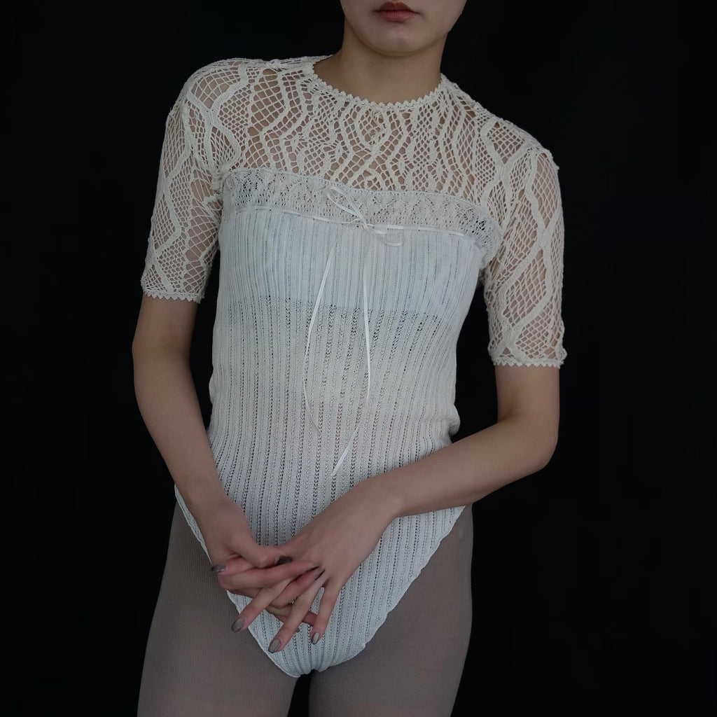 EUCHRONIA Wholegarment lace shorts