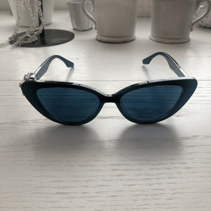 【サングラスレンズ交換済み】YVMIN×SHUSHU/TONG Gemstone Bowknot Glasses Side Bow / Black