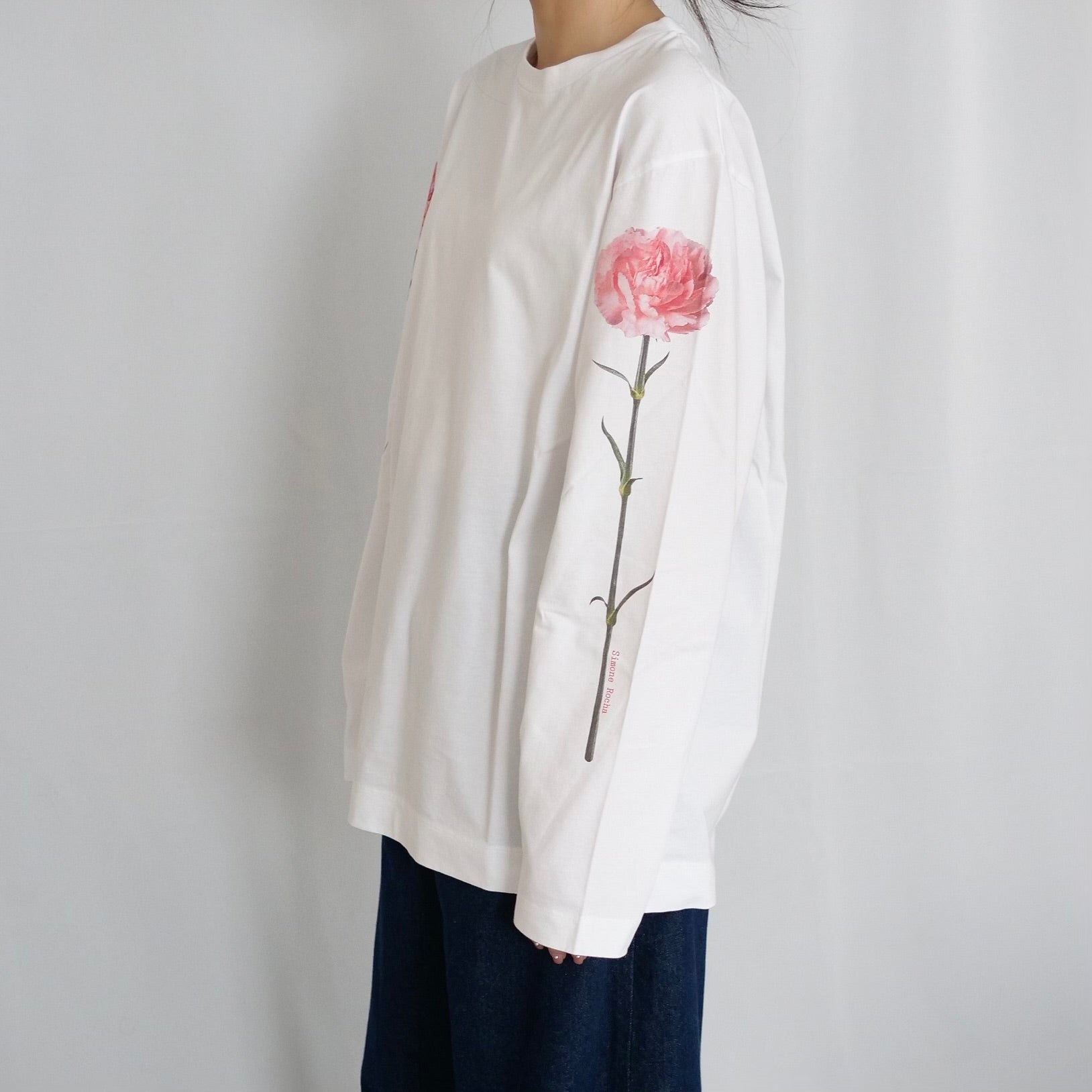 SIMONE ROCHA　 カーネーションプリント L/T-SHIRT