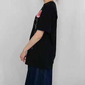 SIMONE ROCHA　 カーネーションプリントT-SHIRT / BLACK