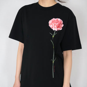 SIMONE ROCHA　 カーネーションプリントT-SHIRT / BLACK