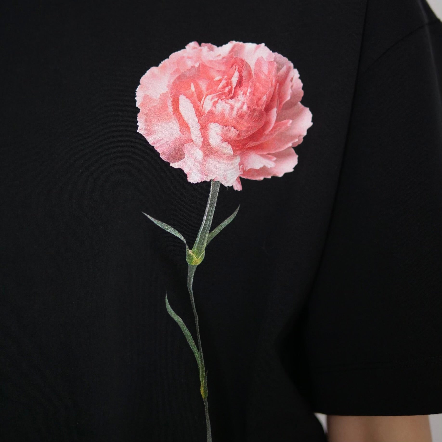 SIMONE ROCHA　 カーネーションプリントT-SHIRT / BLACK