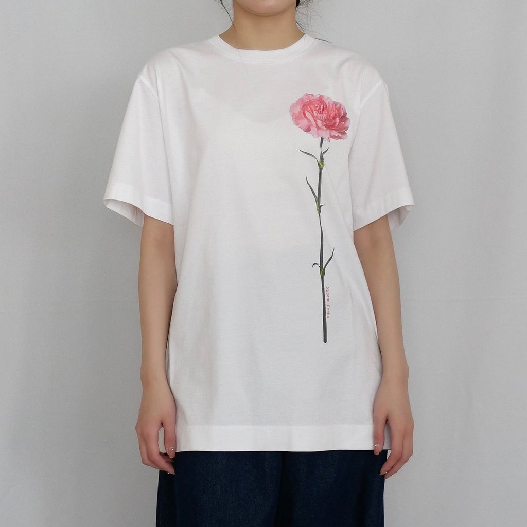 SIMONE ROCHA　 カーネーションプリントT-SHIRT / WHITE