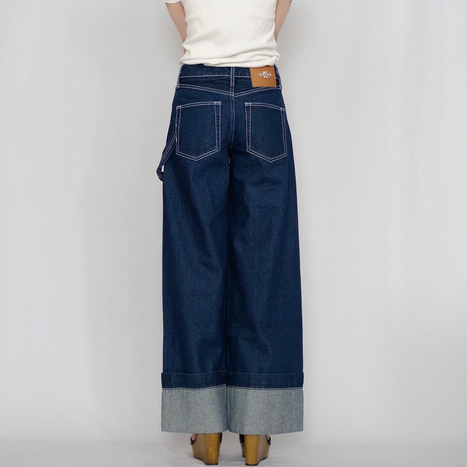 SIMONE ROCHA　フロントビジューペインターワイドデニム