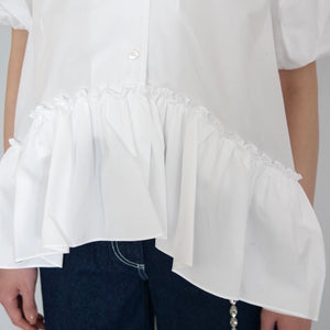 SIMONE ROCHA　 セーラーブラウス WHITE/PEARL