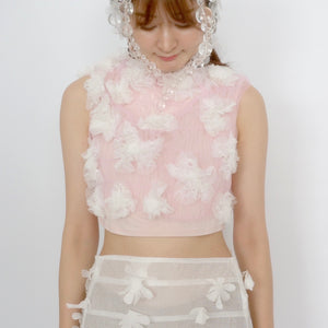 SUSAN FANG　SHIRRED FLOWER TOP