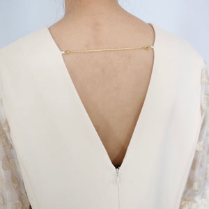 【SALE】[MAME KUROGOUCHI] WOOLLY CUT JACQUARD DRESS – WHITE