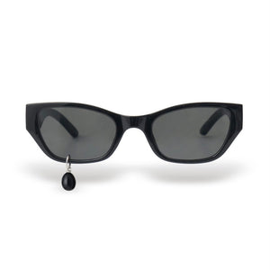 KIMHEKIM PEARL TEAR CAT-EYE SUNGLASSES / BLACK
