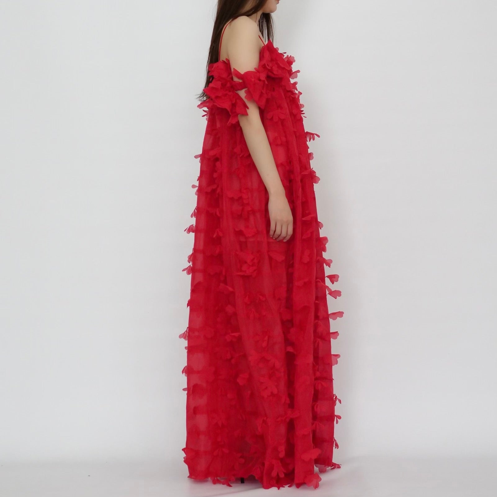 SUSAN FANG　BOW MAXI DRESS (RED)