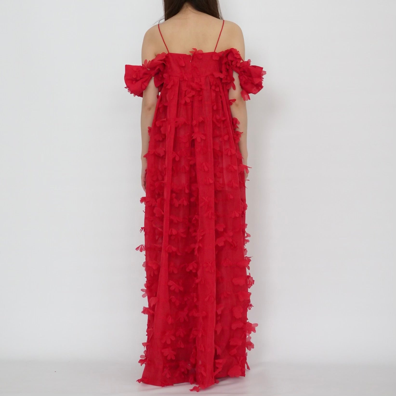 SUSAN FANG　BOW MAXI DRESS (RED)