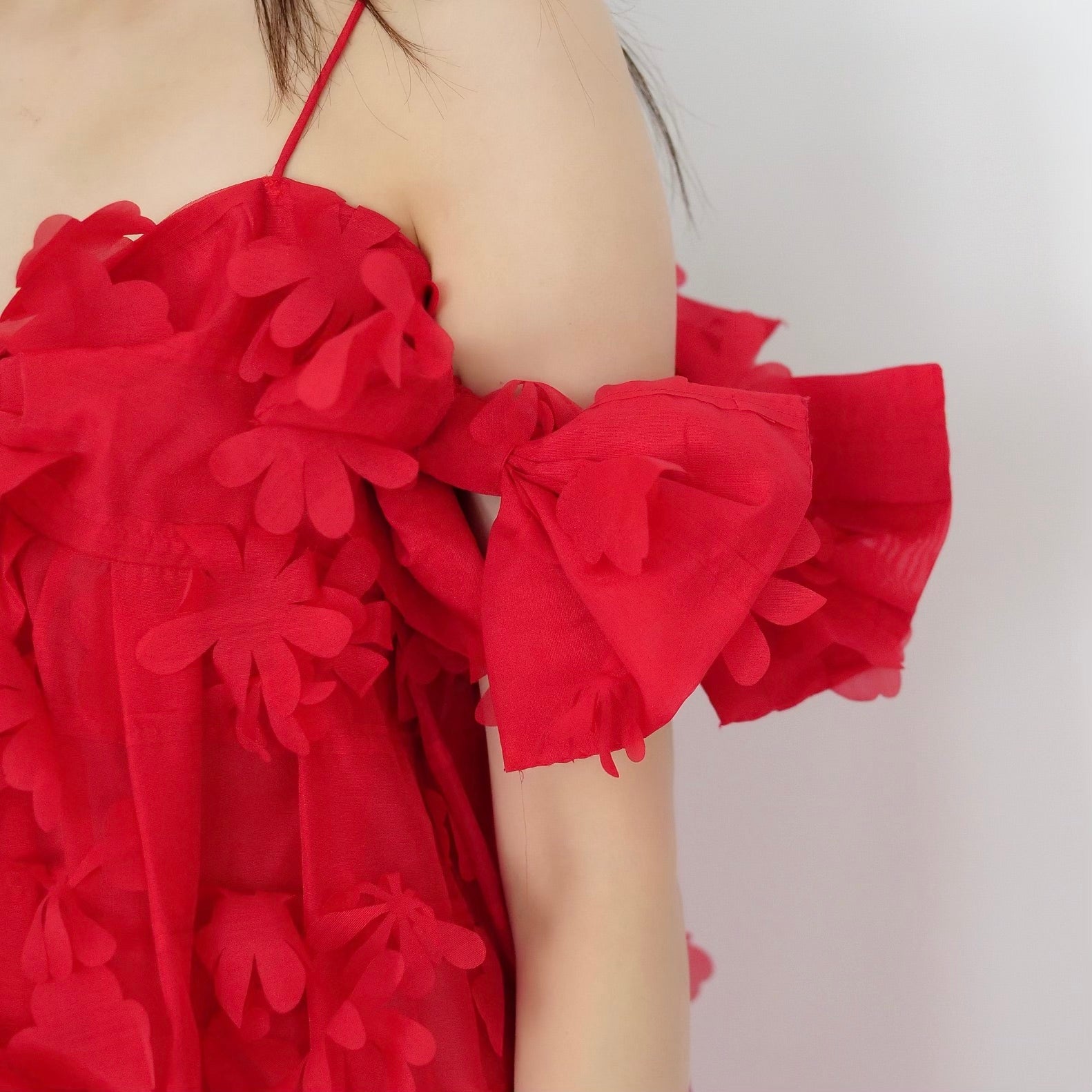 SUSAN FANG　BOW MAXI DRESS (RED)