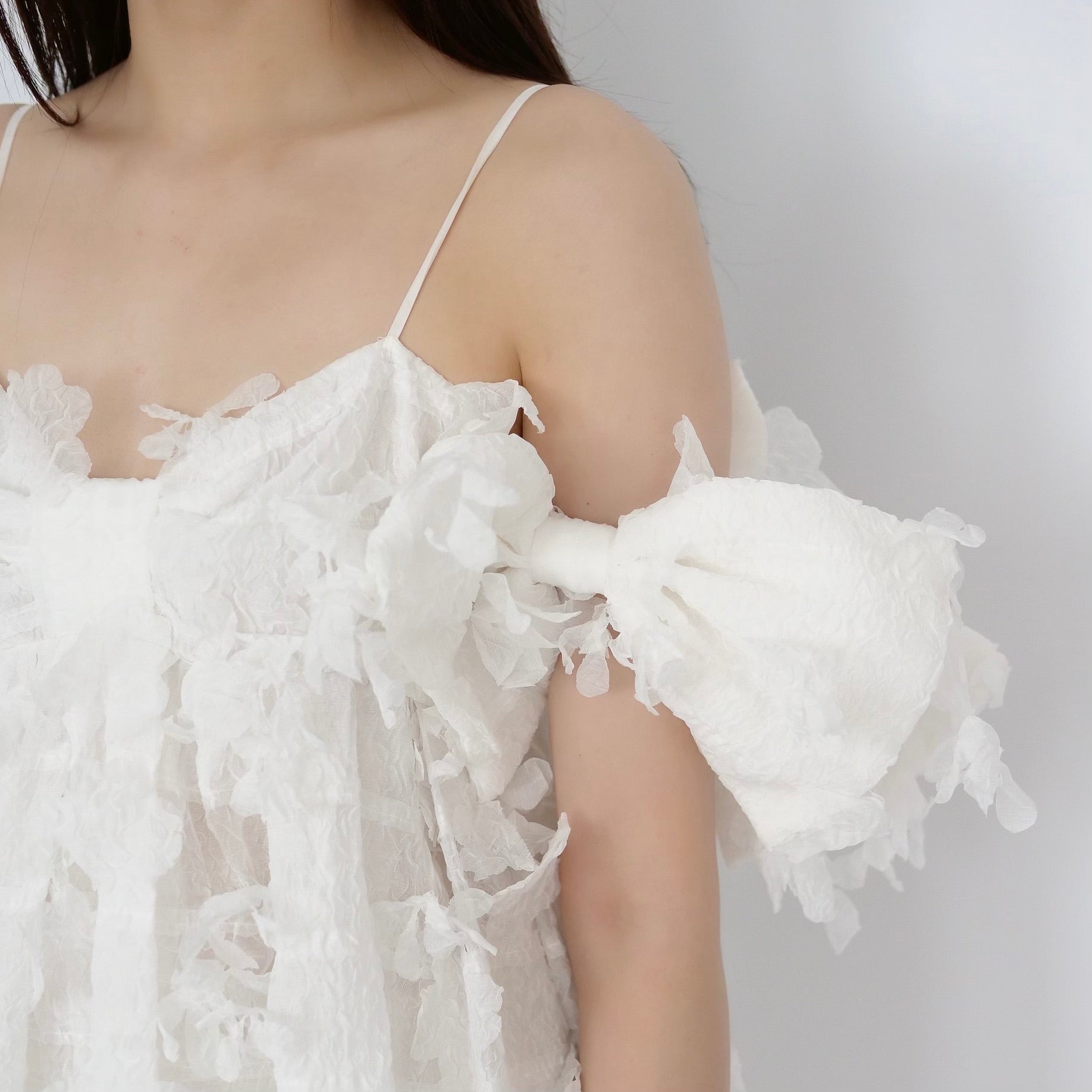 SUSAN FANG　BOW MAXI DRESS (WHITE)