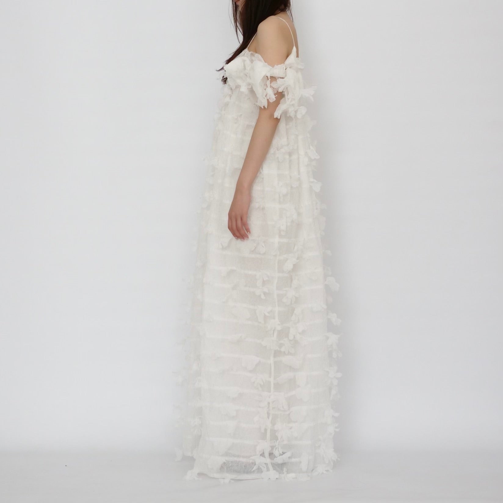 SUSAN FANG　BOW MAXI DRESS (WHITE)