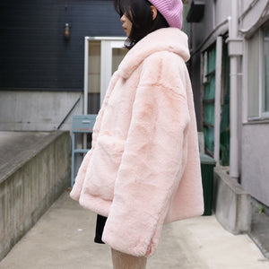 JAKKE  vegan fur jacket / soft pink