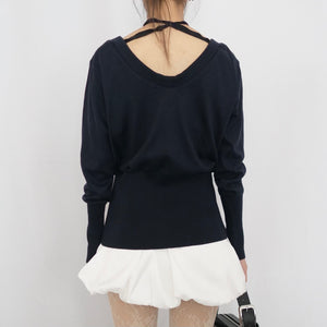 [OLD&VINTAGE] UNDERCOVER V/Nシルクリボン付きニット