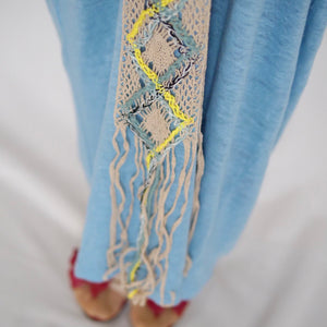 [OLD&VINTAGE] Mame Kurogouchi  Linen Torchon Lace Draped Dress