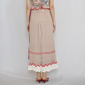[OLD&VINTAGE] Mame Kurogouchi  CANDY PLEATS KNIT SKIRT(BEIGE)
