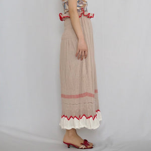 [OLD&VINTAGE] Mame Kurogouchi  CANDY PLEATS KNIT SKIRT(BEIGE)