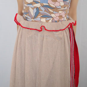 [OLD&VINTAGE] Mame Kurogouchi  CANDY PLEATS KNIT SKIRT(BEIGE)