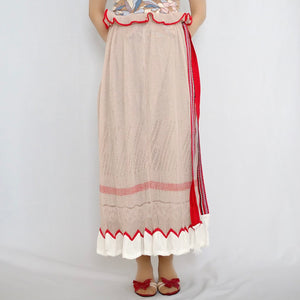 [OLD&VINTAGE] Mame Kurogouchi  CANDY PLEATS KNIT SKIRT(BEIGE)