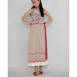[OLD&VINTAGE] Mame Kurogouchi  CANDY PLEATS KNIT SKIRT(BEIGE)