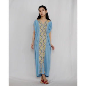 [OLD&VINTAGE] Mame Kurogouchi  Linen Torchon Lace Draped Dress