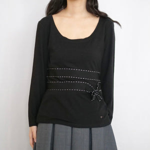 [OLD&VINTAGE] PAULE KA  リボンカットソー