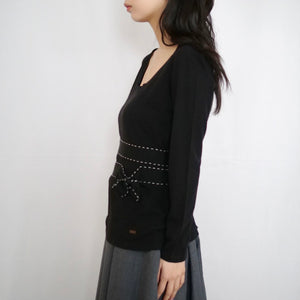 [OLD&VINTAGE] PAULE KA  リボンカットソー