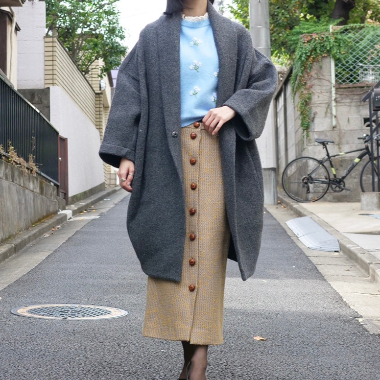 mana maruyamaさんコラボ】レースカラーコクーンワンピース