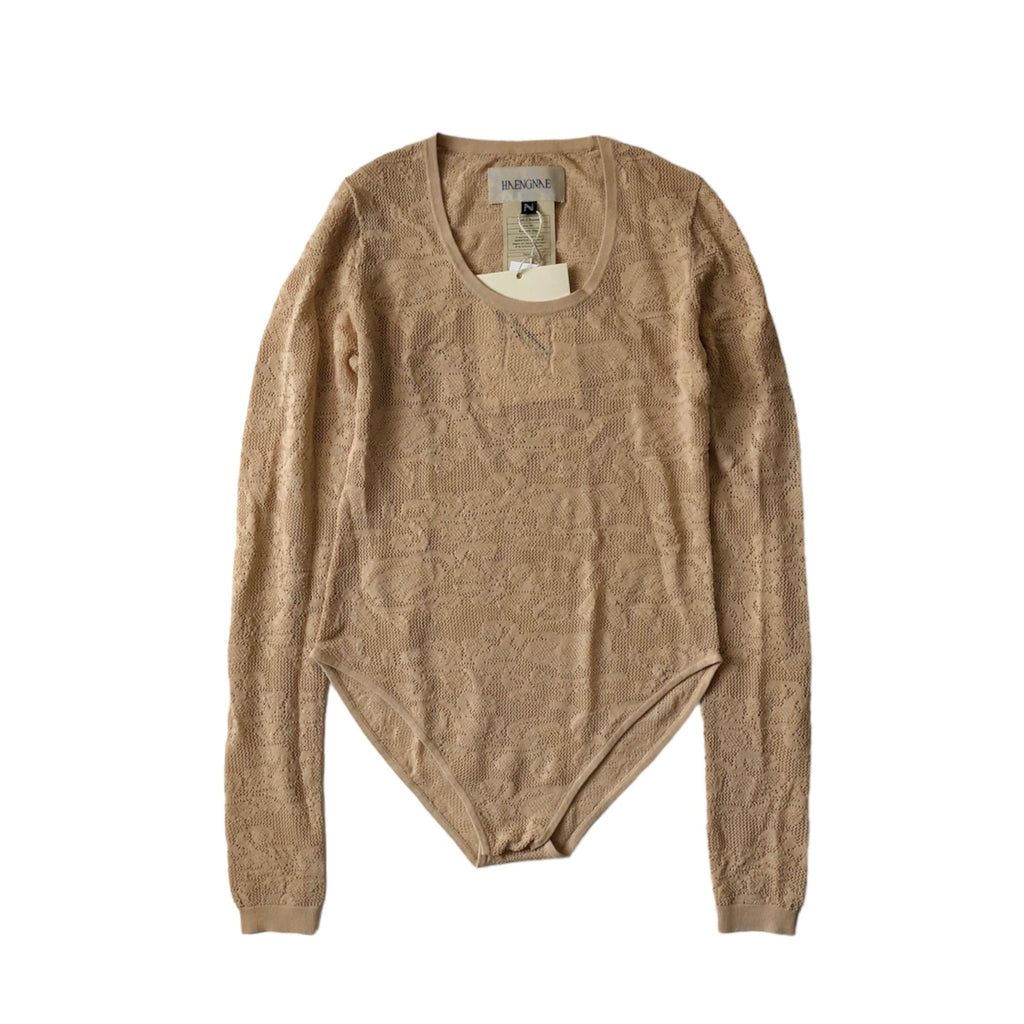 HAENGNAE KISHIMEN LACE LEOTARD / Beige