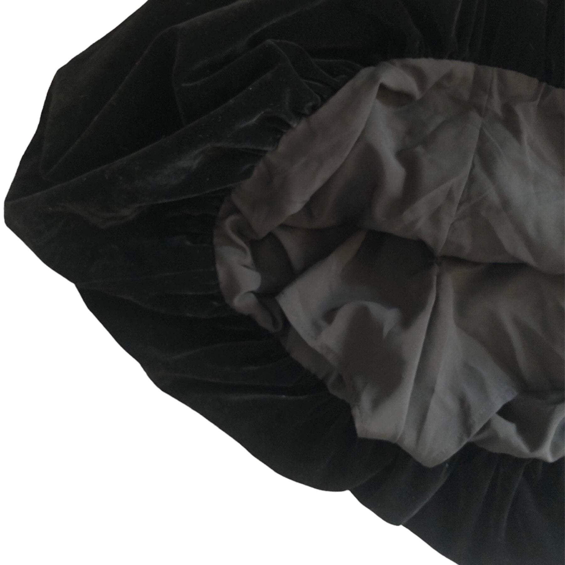 MADROMY VELOR MINI BALLOON SKIRT