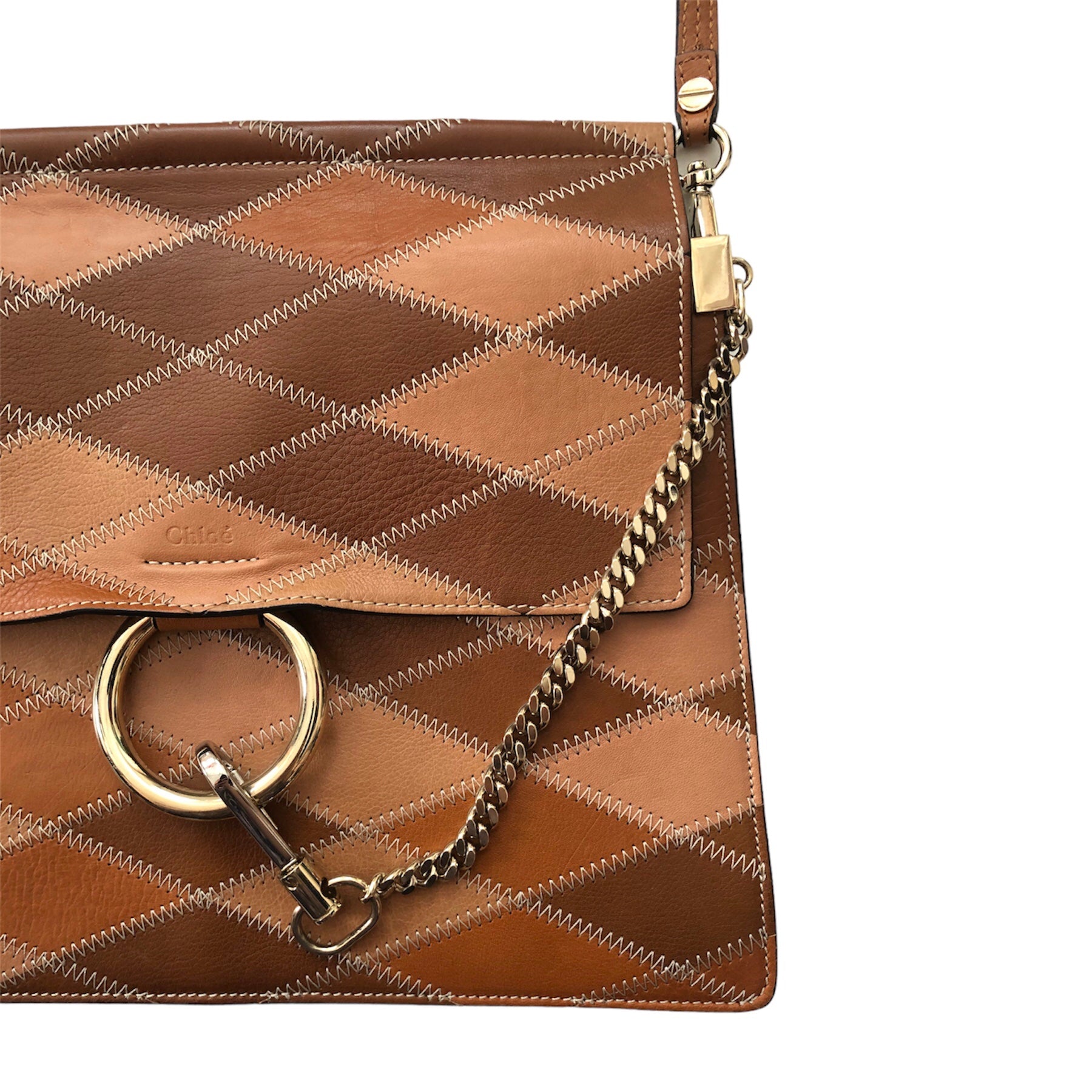 [OLD&VINTAGE] Chloe FAYE パッチワークショルダーバッグ